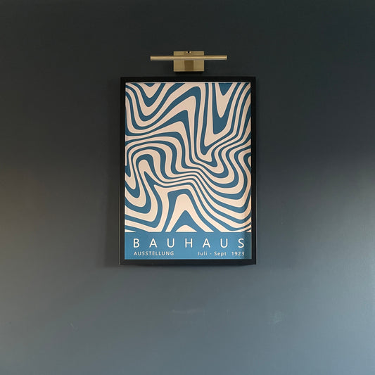 Bauhaus Blue swirl